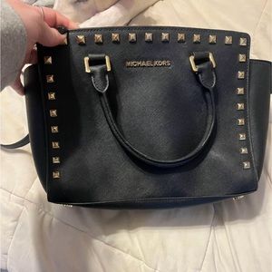 Michael Kors black studded purse